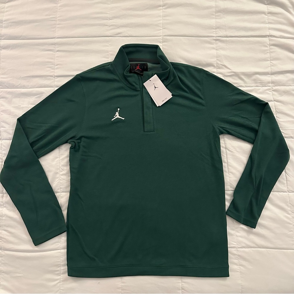 Air Jordan Dri-Fit Quarter Zip Long-Sleeve Shirt | Men’s sz Medium | Green